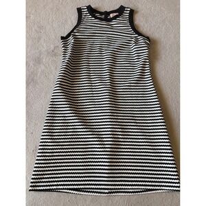 Love…ady Women's Size Medium Striped Dress Sleeveless‎ Black White Casual Party